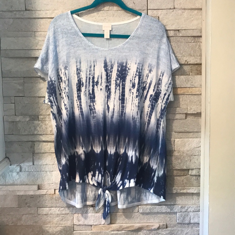 CHICO'S TIE-FRONT TOP PLUS SIZE 3